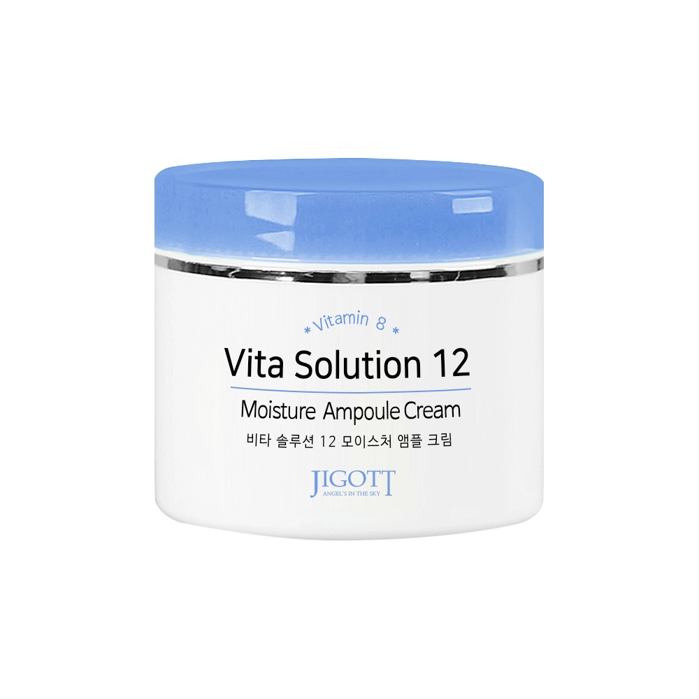 Jigott, Ампульный крем увлажняющий Vita solution 12 Moisture